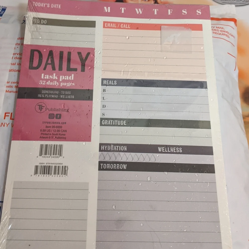 SALE TF Publishing Undated Daily Task Pad Calendar To Do List 6